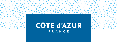 Logo avec fond bleu de la Cote d'Azur pour Ronda Tour à Cannes