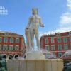 Statue et Fontaine Appolon à Nice. Filigrane avec le logo de Ronda Tour et son adresse web www.ronda-tour.com sur la photo.